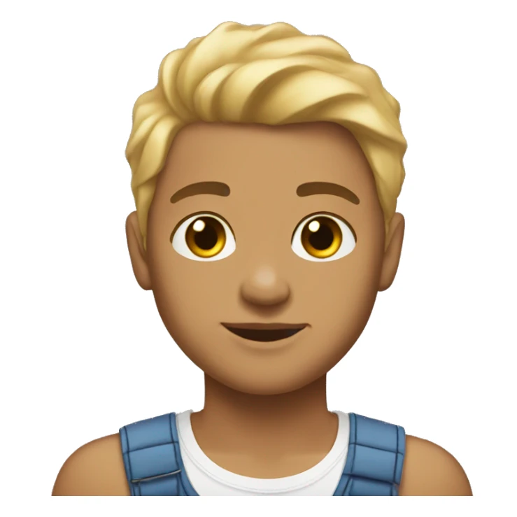 Light skin teenager low cut sticker