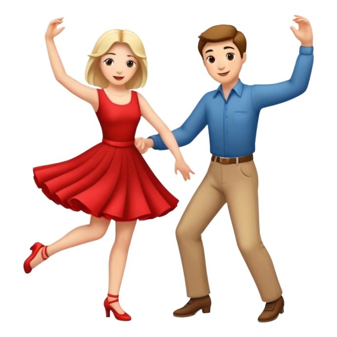 a man and a woman dancing together holding hands sticker