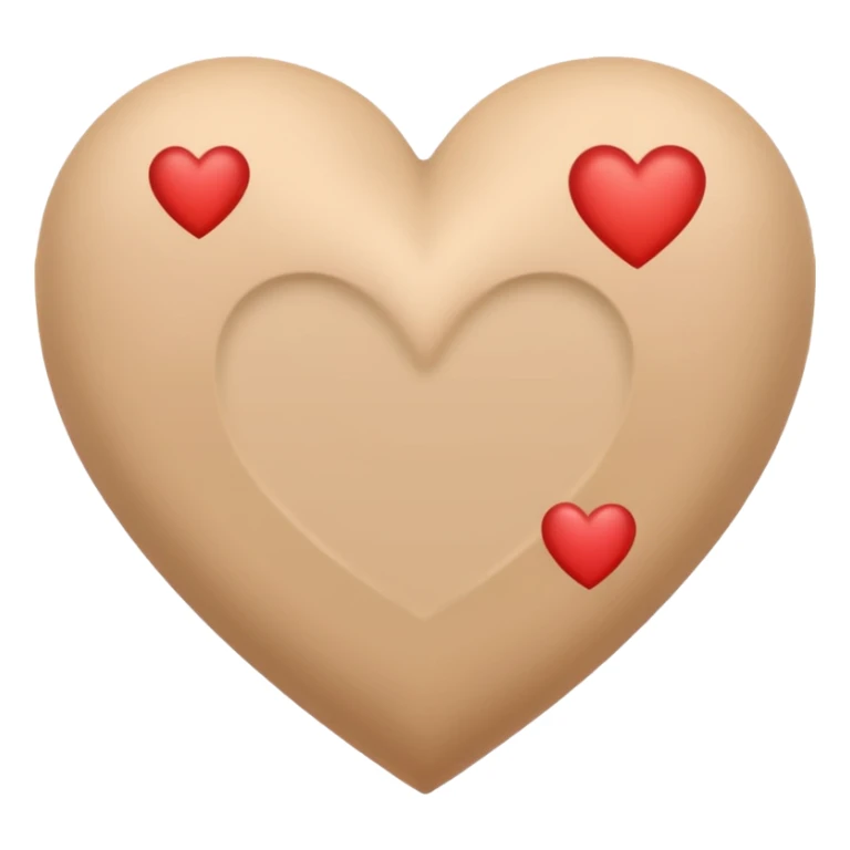 Soft beige heart with other hearts around it sticker