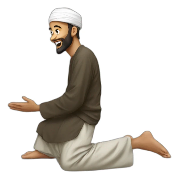 Islam preaching knees to the ground sticker