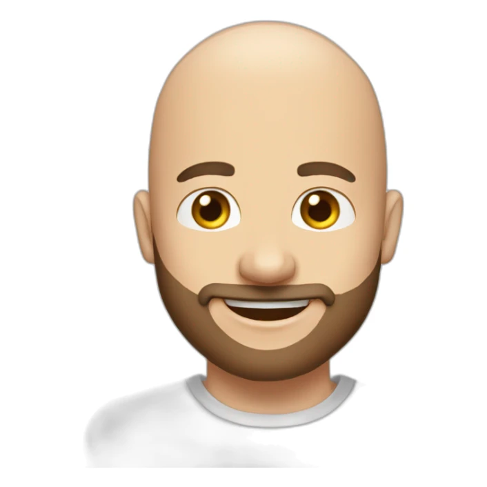 Happy-secret-couple-bald-guy-with-beard-shorthaired-brunette-girl sticker