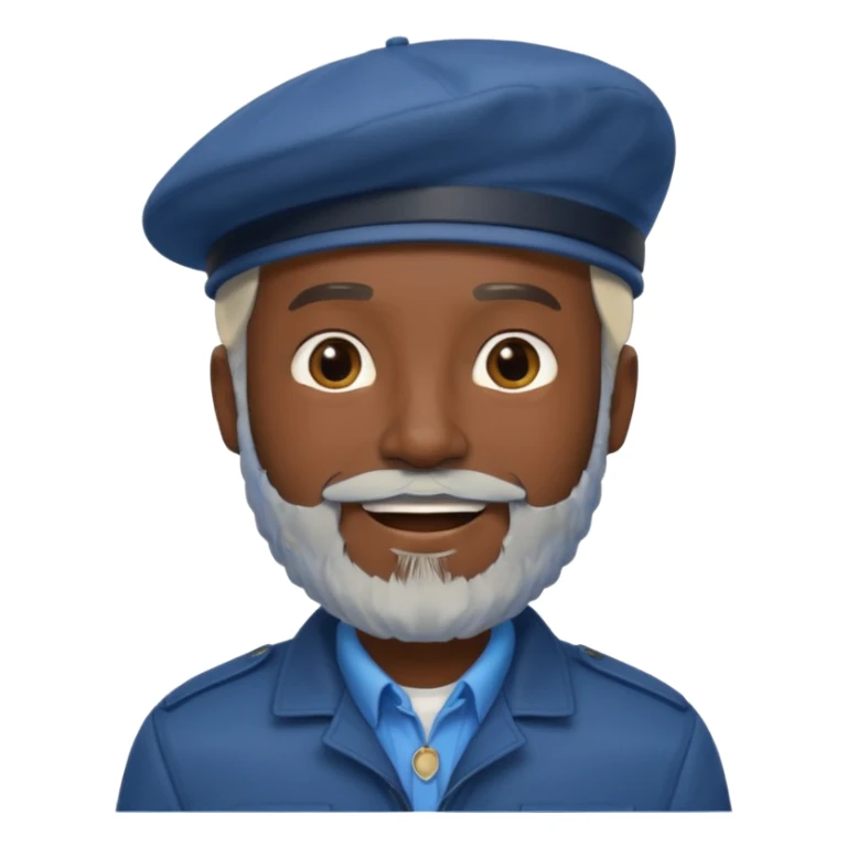 Man with Light Grey Beret – Beard, blue jacket, dark skin.







 sticker