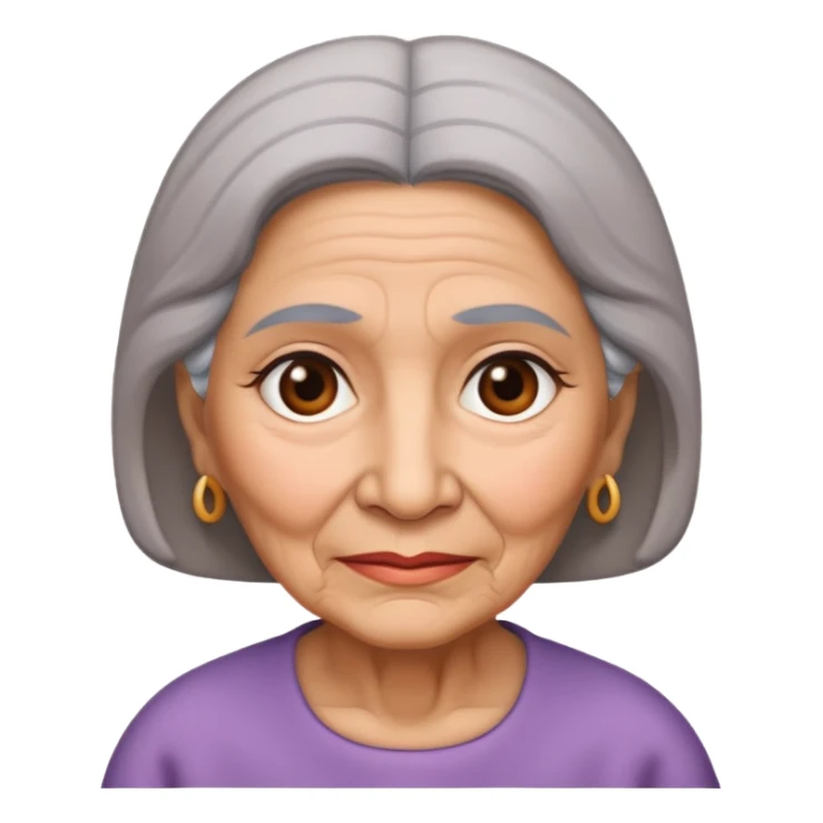 shy old hispanic woman sticker