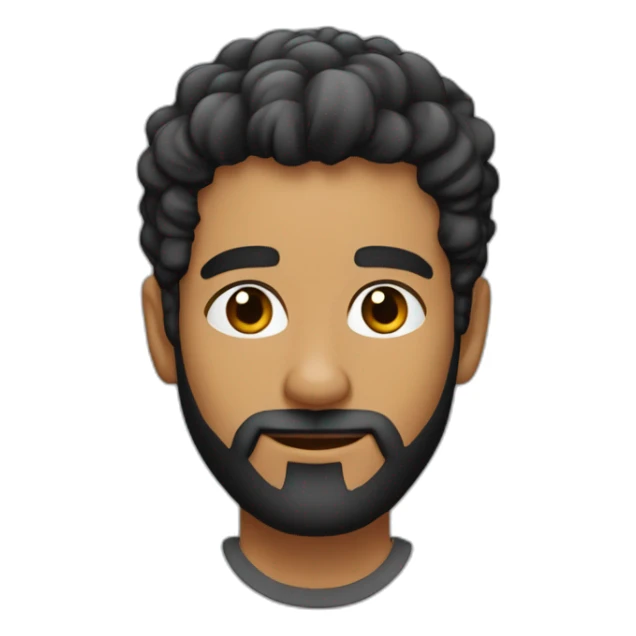 hombre de 26 años cabello corto negro y con canas barba con canas sticker