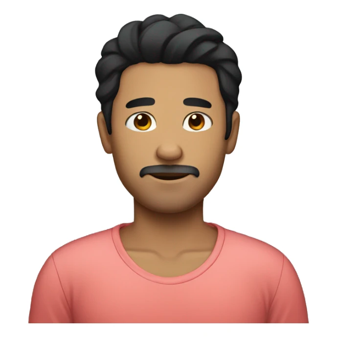 a guy with black hair who sleep in sleeping clothes  sticker