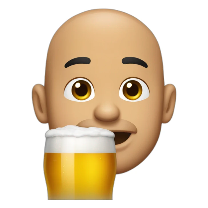Ricardo Anaya Cortes semi bald drinking a beer sticker