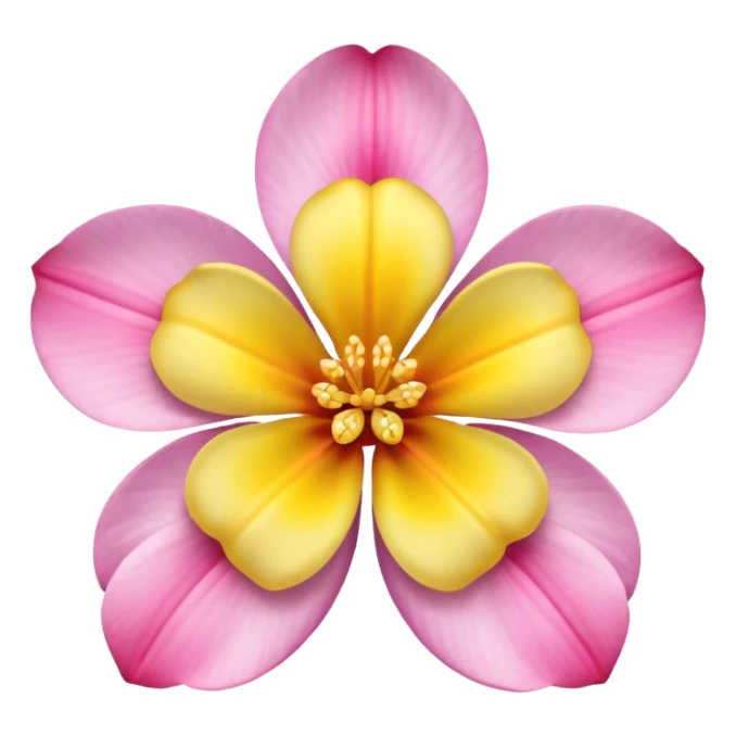 yellow and pink monoi flower sticker