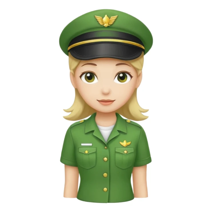 Green uniform only tshirt girl no hat sticker