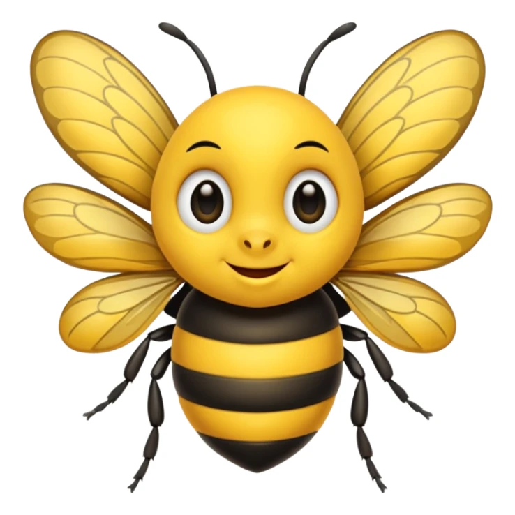 Crée-moi l'emoji d'une petite abeille malicieuse sticker