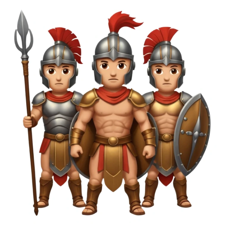 group of ancient trojan warriors sticker