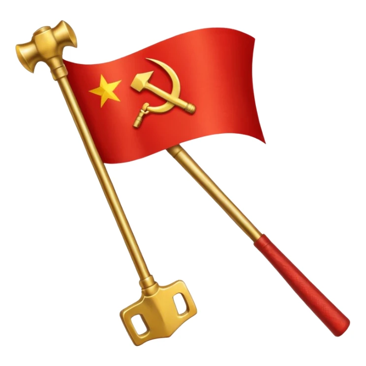 bandera de la Unión Soviética con martillo y hoz sticker