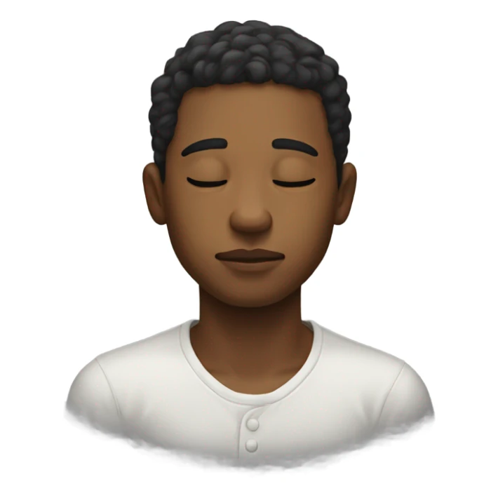portrait of a young man, Closed Eyes  sticker