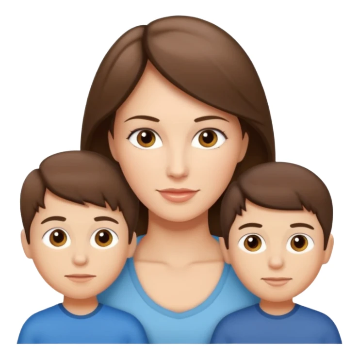 Light brunette beautiful fit mom with 3 sons sticker