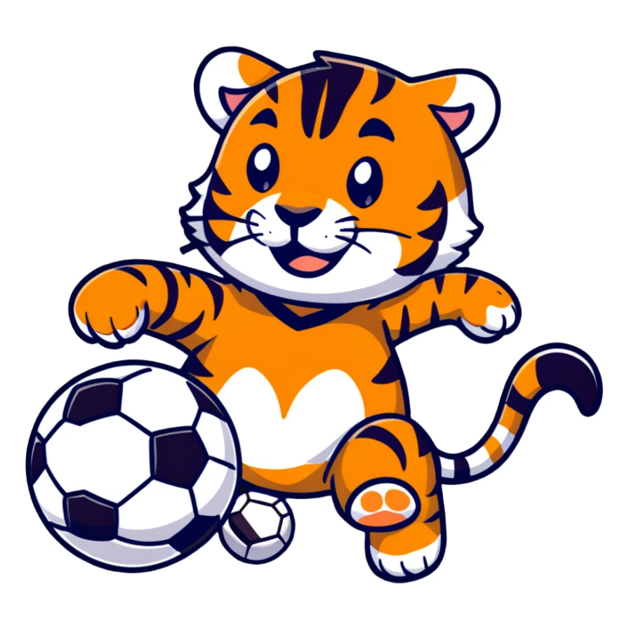Bengal tiger playing football in Cincinnati sticker