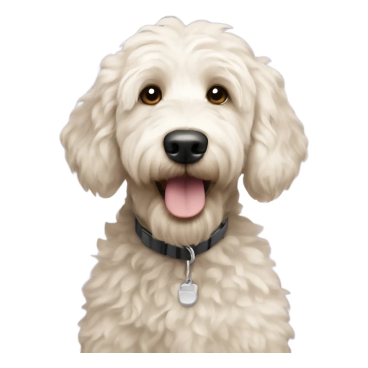 Goldendoodle with white hair  sticker