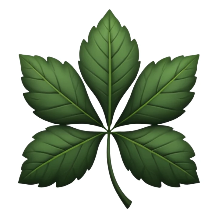 Trébol completamente negro cinco hojas  sticker