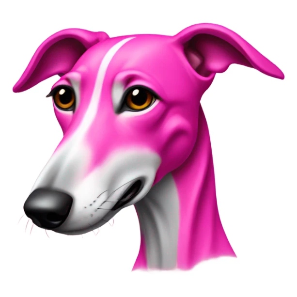 Greyhound hot pink fur sticker