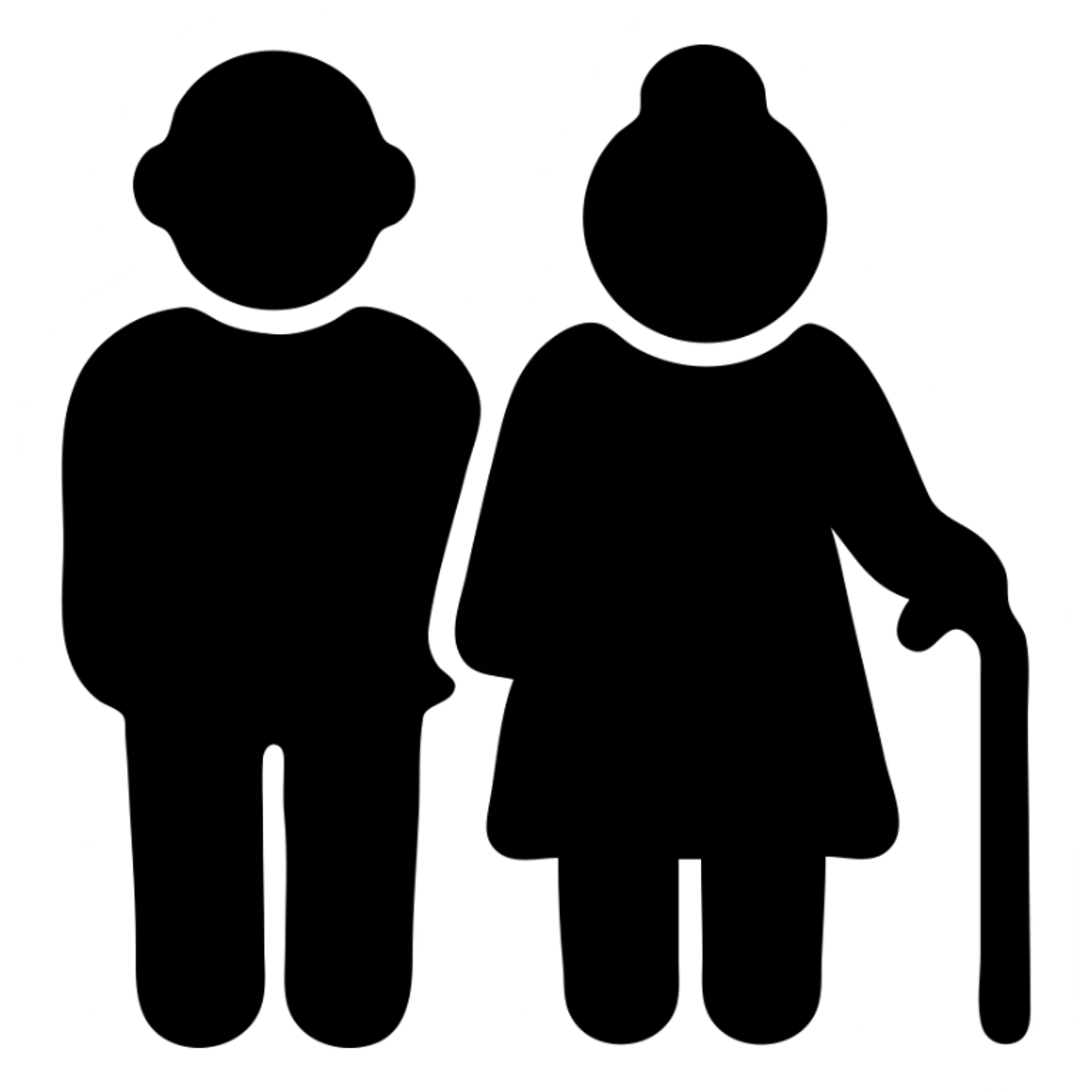 elderly people sticker