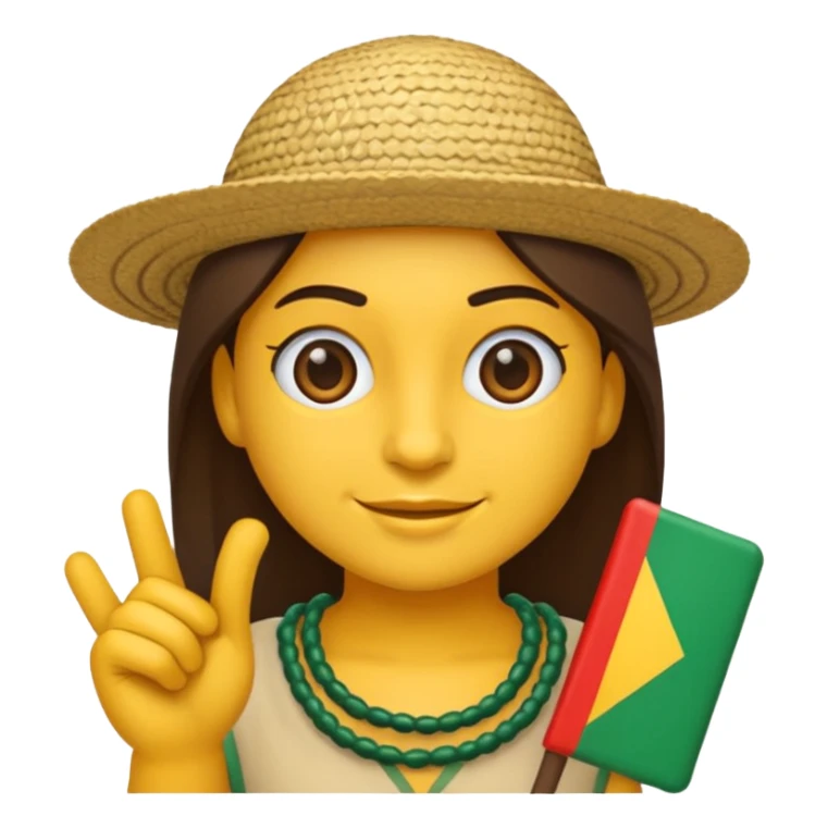 emoji com elementos da cultura do Pará, Brasil, sem texto sticker