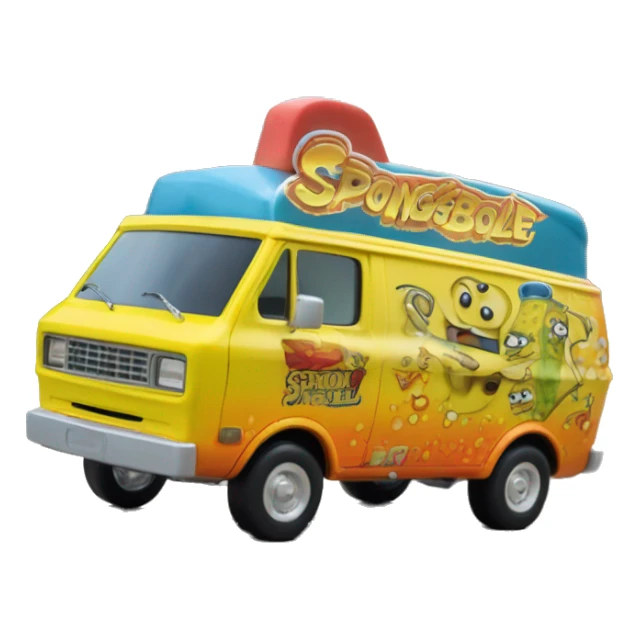Hot wheel Premium SpongeBob 1985 Chevy Astro delivery van  sticker