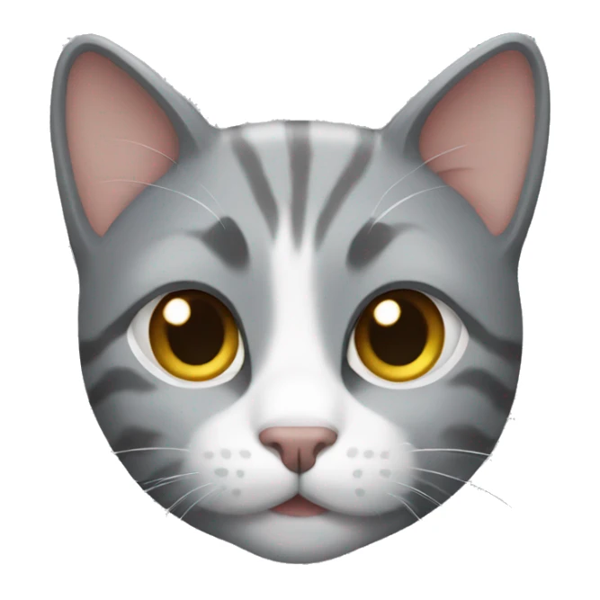 gray cat sticker