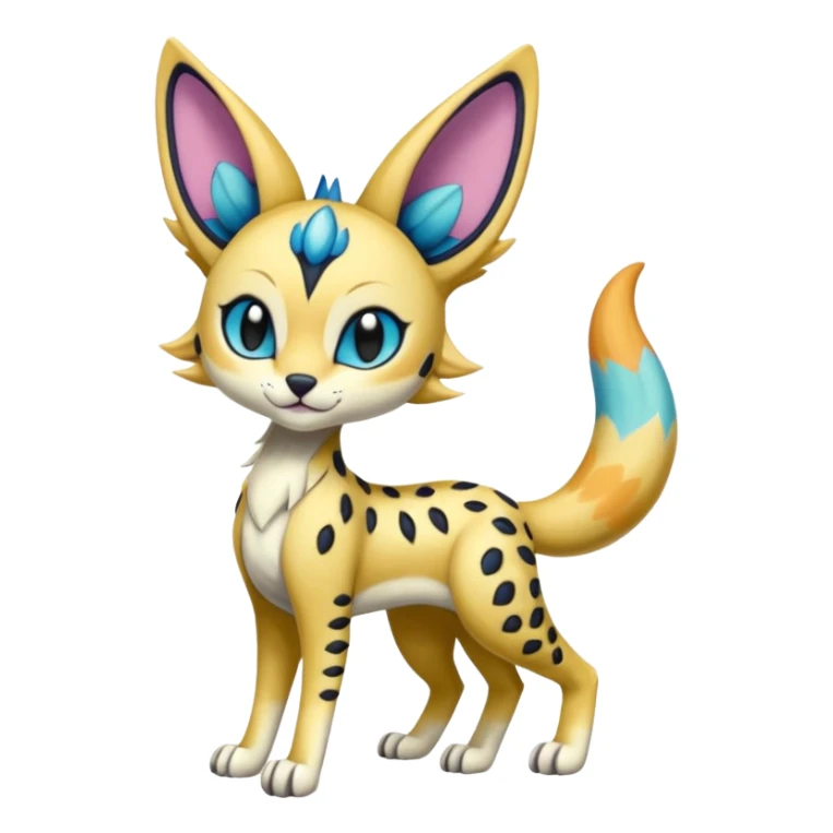 Meloetta-Sergal-Serval-Cresselia-Palkia-Stitch-Fakémon-creature-hybrid sticker