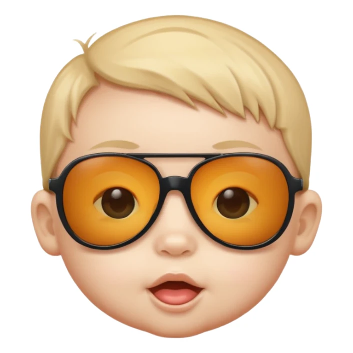 Baby wearing subglasses  sticker