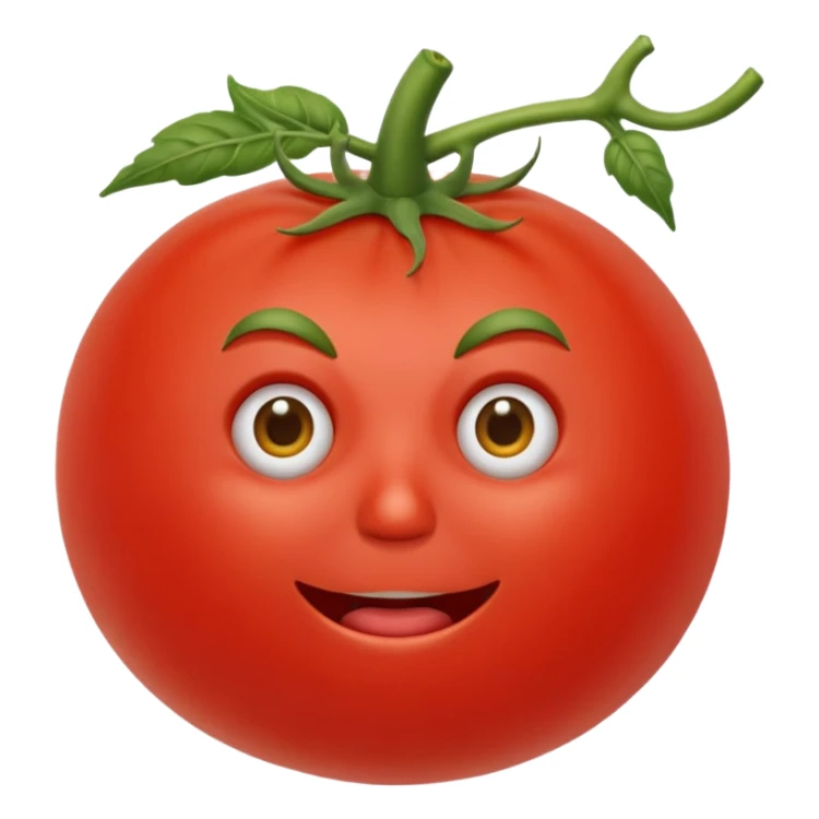 Eine Tomate mit Gesicht welche Arme hat und Beine in Strich form hat  sticker