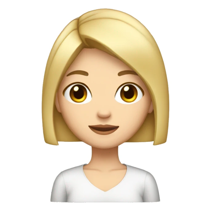 GIRL, BOB CUT, BLOND, BLACK EYES, ASIAN sticker