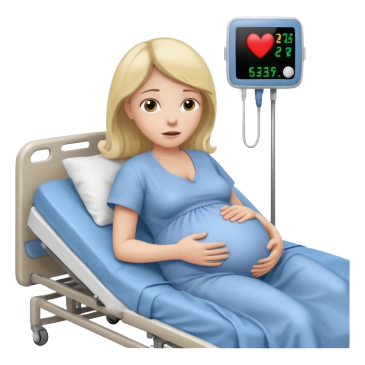 Pregnant woman giving birth sticker