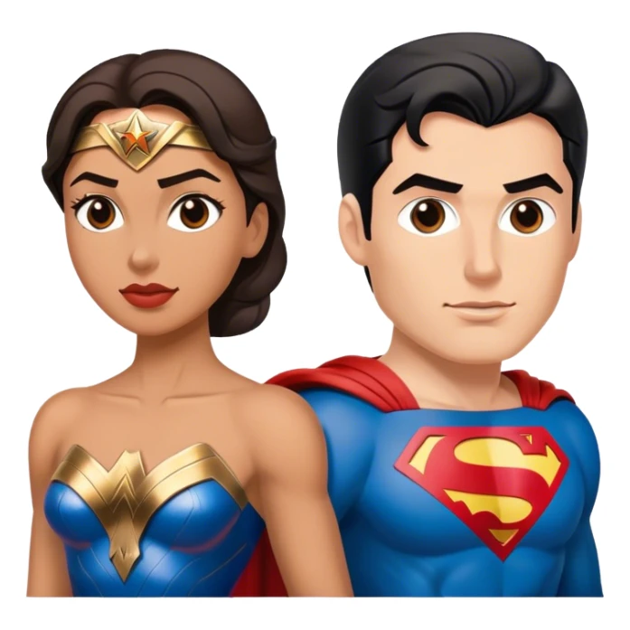 Wonder Woman and superman sticker