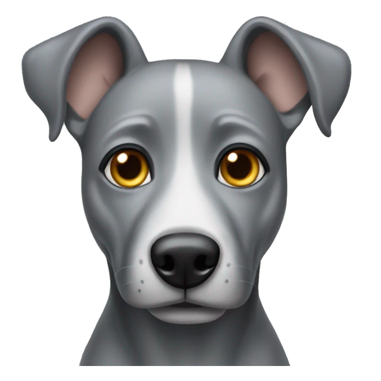 Grey dog with grey eyes  sticker