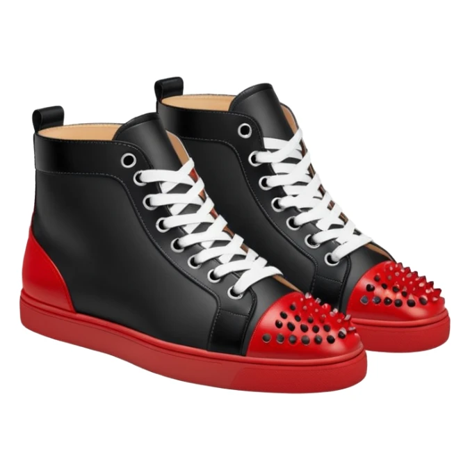 A pair of black Christian Louboutins shoe sneaker  sticker