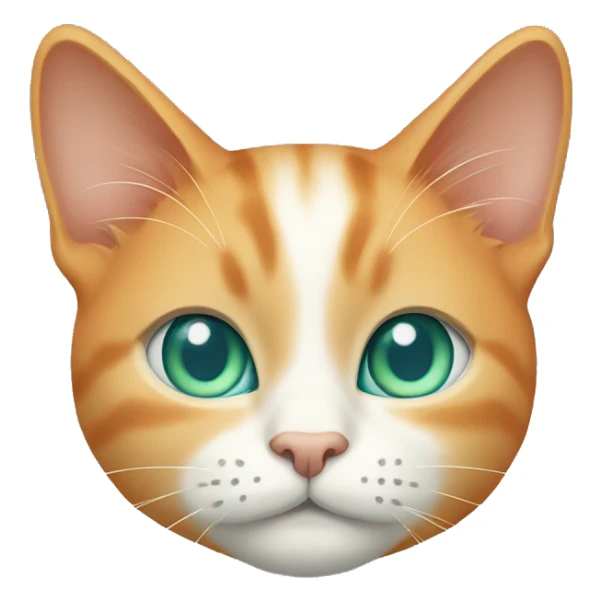 light orange cat with blue/teal collar and light muted green eyes  sticker