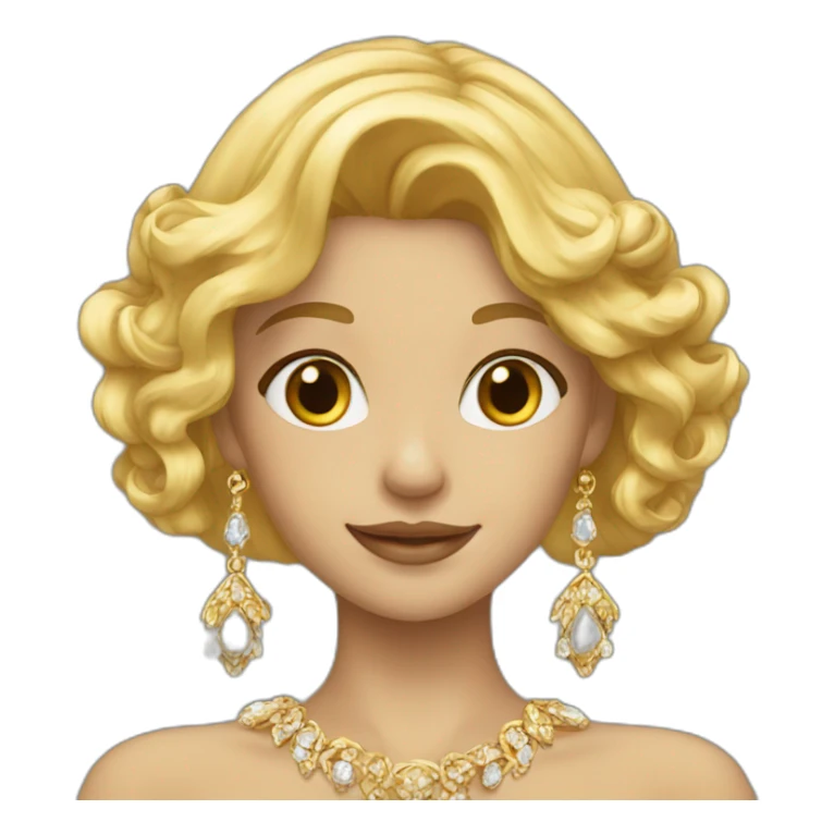 golden_haired girl with jewelry sticker