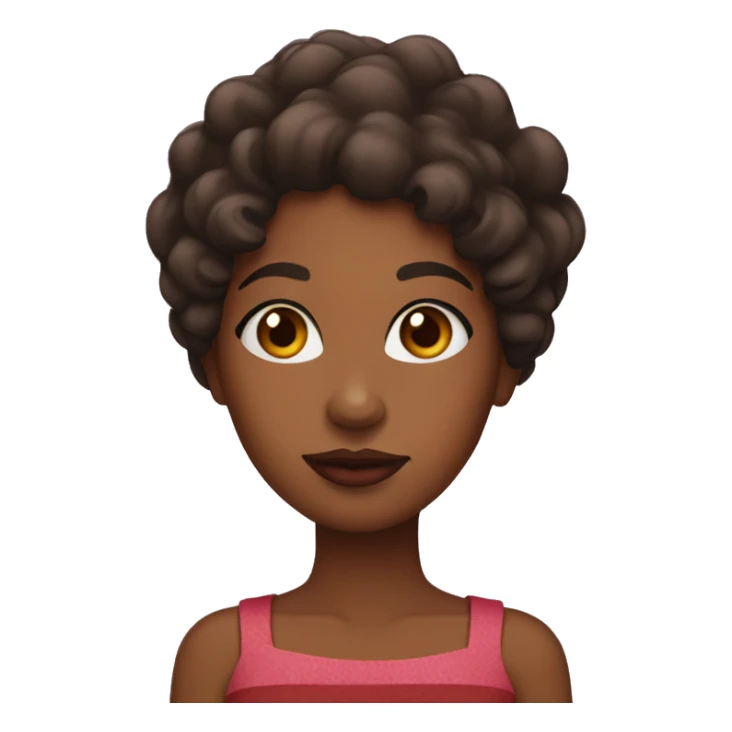 Brown girl with lipstick in hand sticker