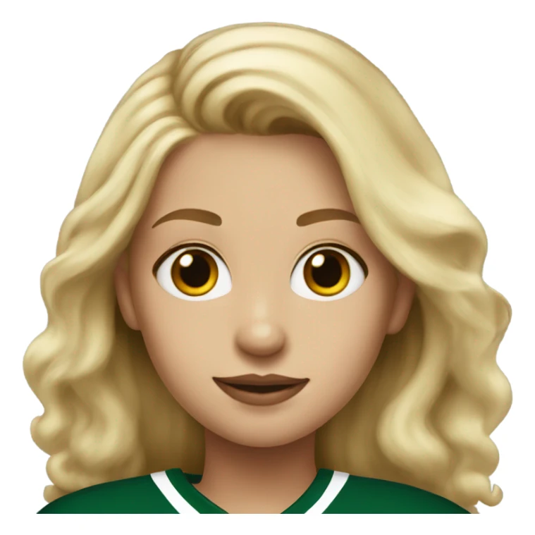 Blonde girl wearing Dallas Stars jersey sticker