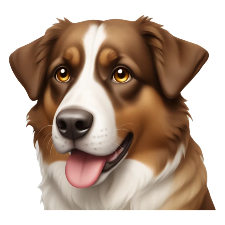 austrailian shepherd dog brown beige and white sticker