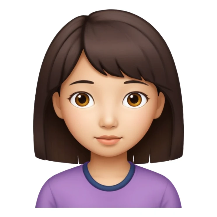 asian girl with dora hair  sticker