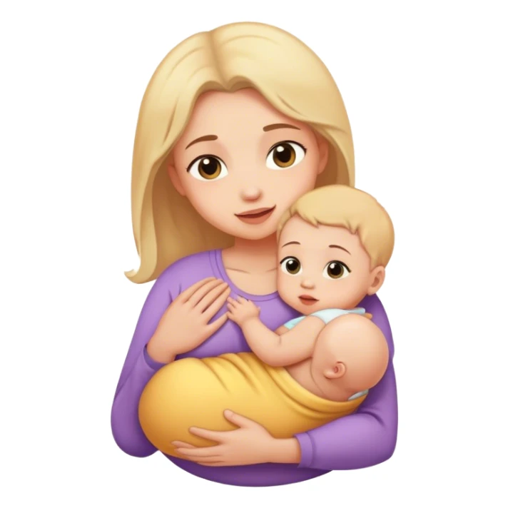 A baby in mother's arms sticker