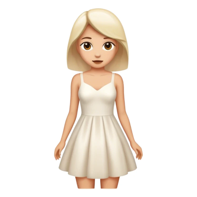white dress sticker