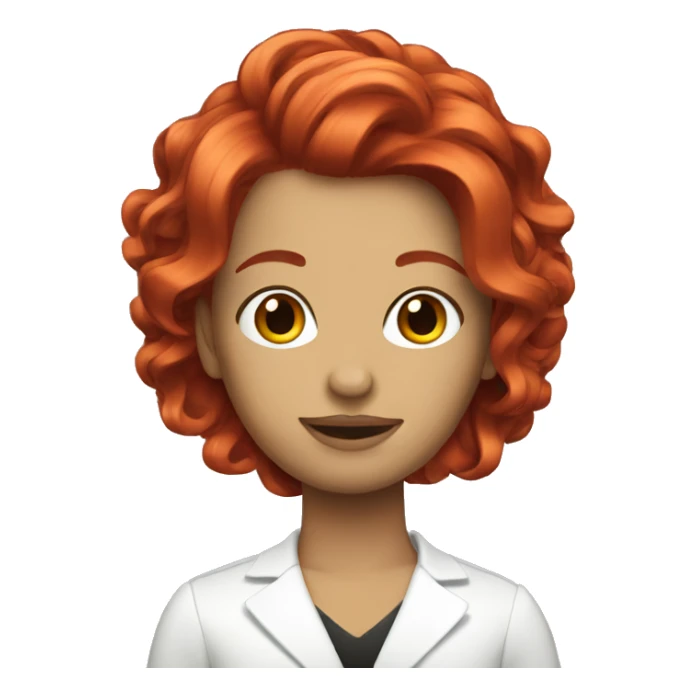 Red hair hairstylist sticker