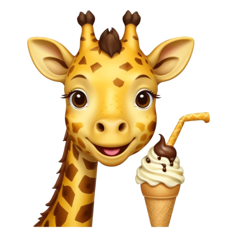 dondurma yiyen zürafa sticker