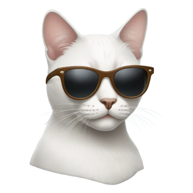 Cat with sunglasses sticker