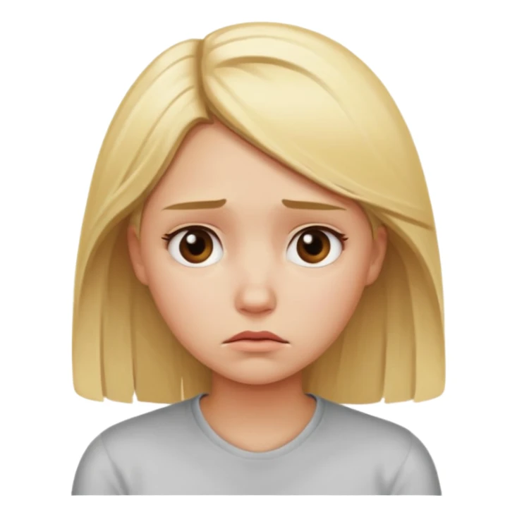 Blonde girl disappointed and sad sticker