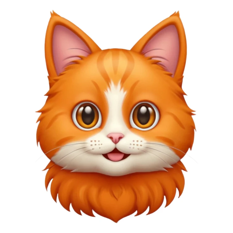 cute cat, simple and friendly, modern emoji style sticker