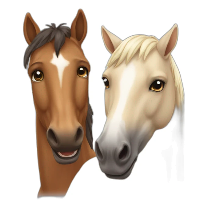 a cat and a horse best friends forever sticker