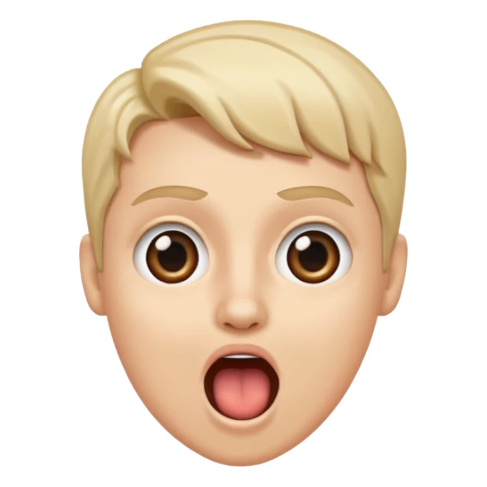 hand pointing towards me but flat and a face that is surprised with mouth open  sticker