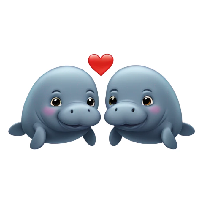 Manatees in love sticker