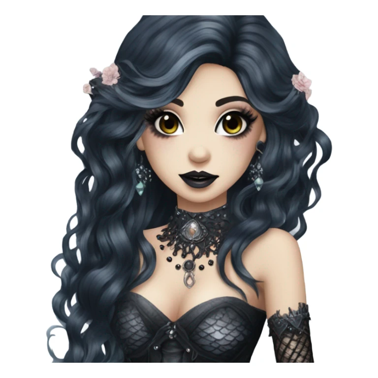 goth mermaid hime gyaru girl sticker